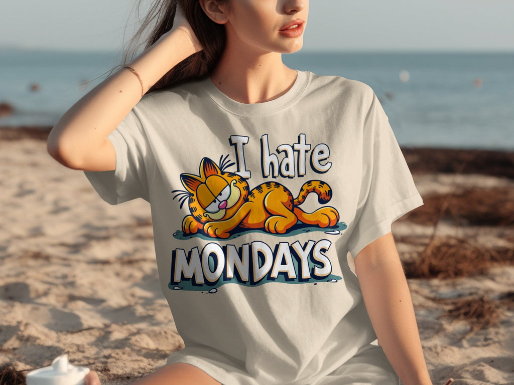 I Hate Mondays Garfield Graphic Novelty Style T-Shirts