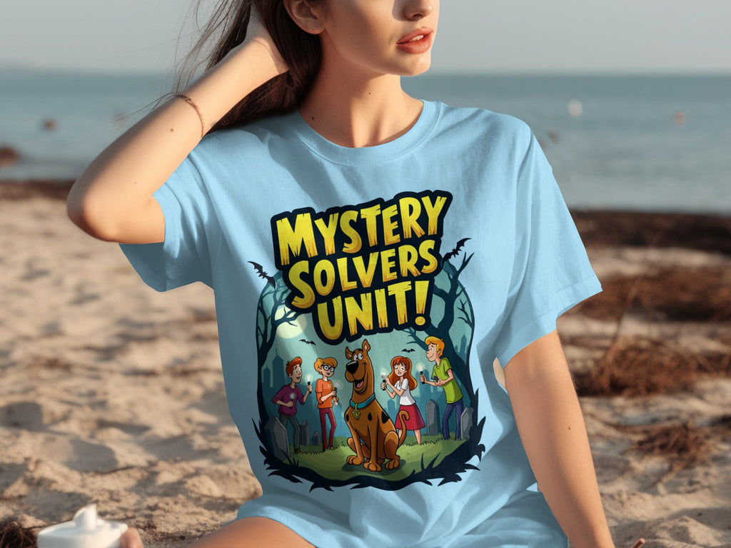 Mystery Solvers Unit In The Graveyard Cartoon T-Shirts