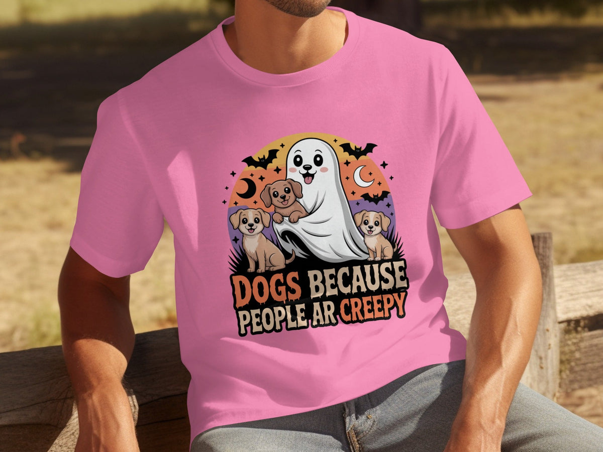 Dogs Because People Are Creepy Halloween Ghostly T-Shirts