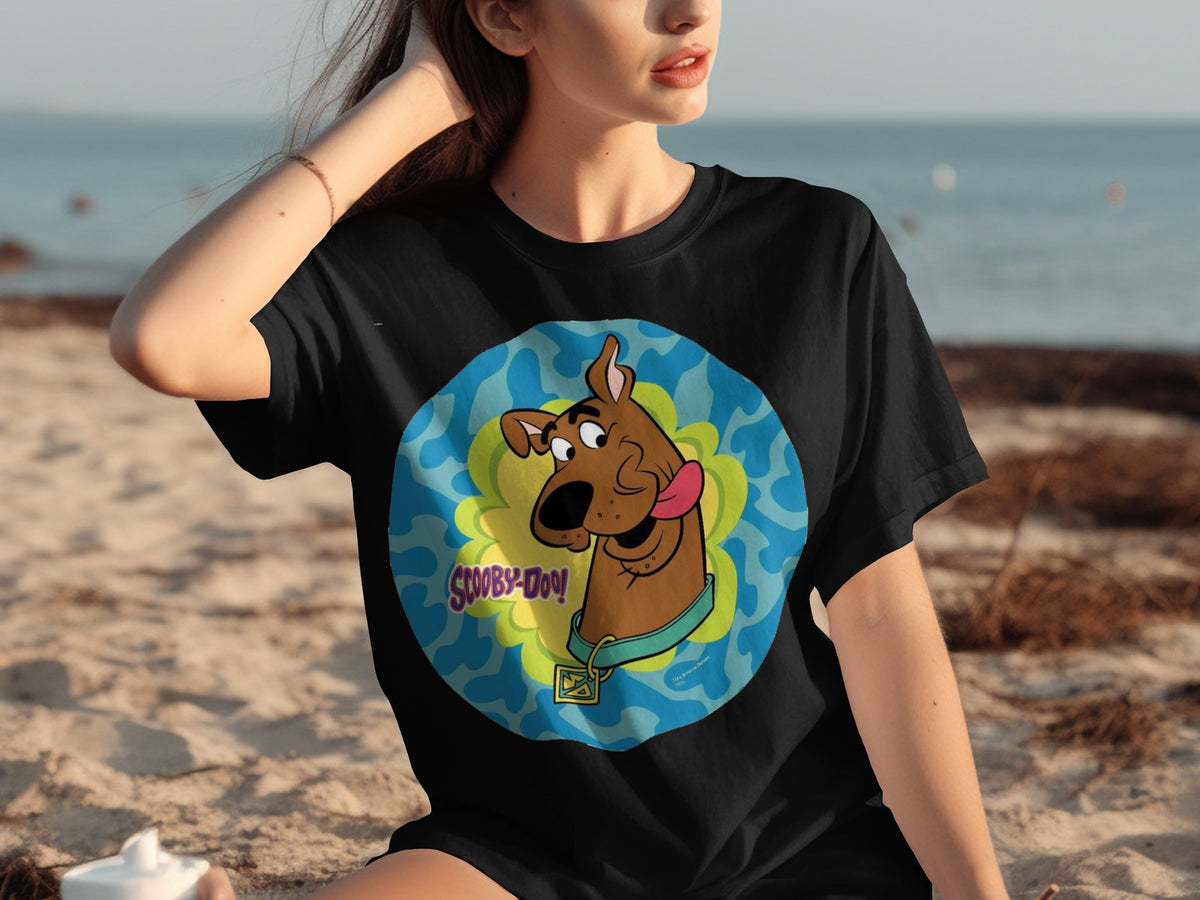 Scooby Doo Cartoon Character Head Tongue Out Design T-Shirts