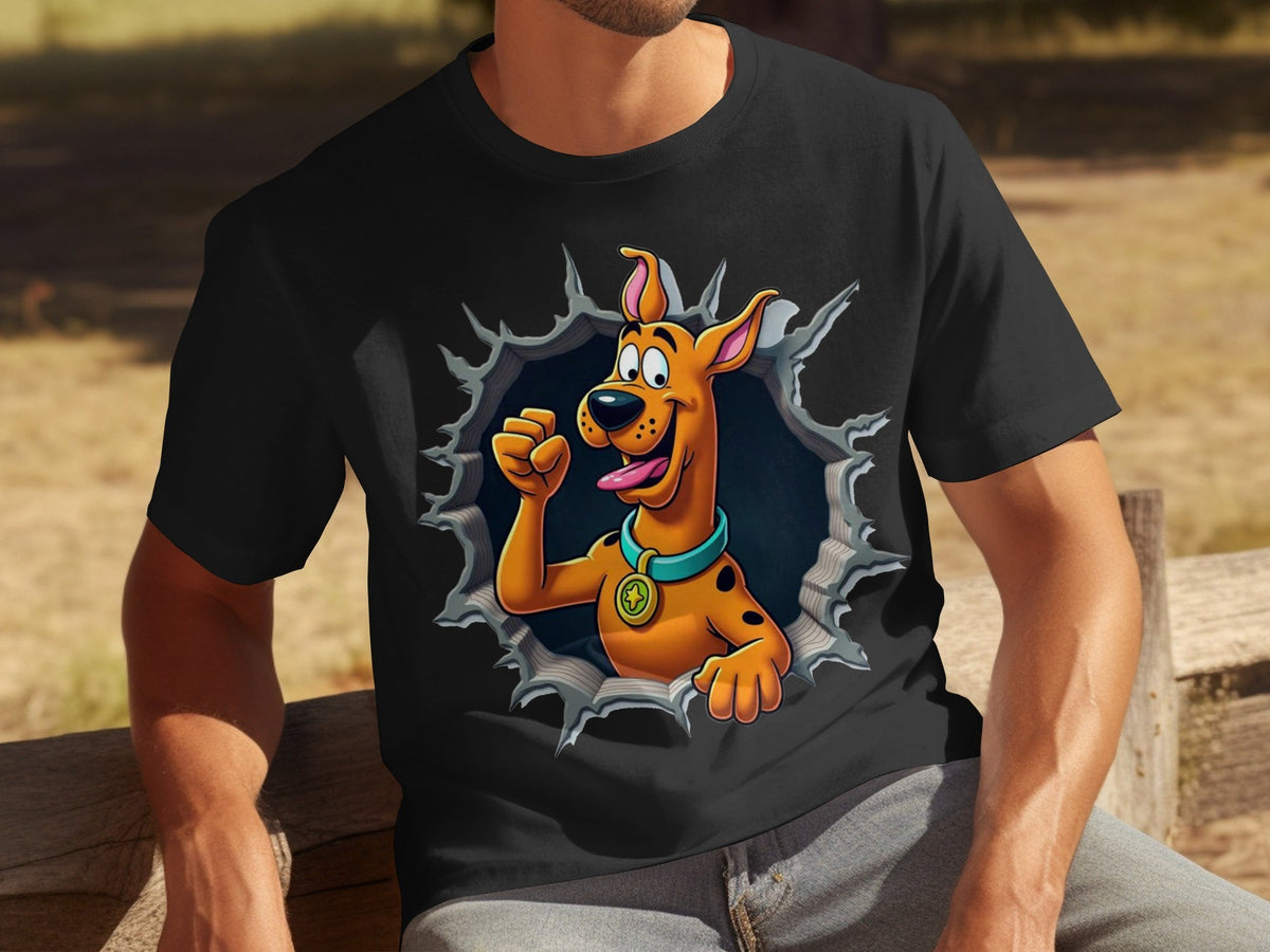 Scooby-Doo Cartoon Funny Dog Character Ripping T-Shirts