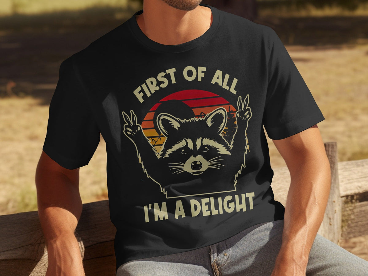 First Of All Im A Delight Vintage Raccoon Art T-Shirts product image 16