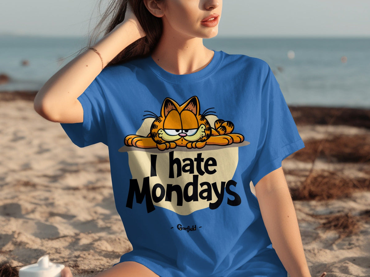I Hate Mondays Garfield On Top Design Funny T-Shirts product image 2