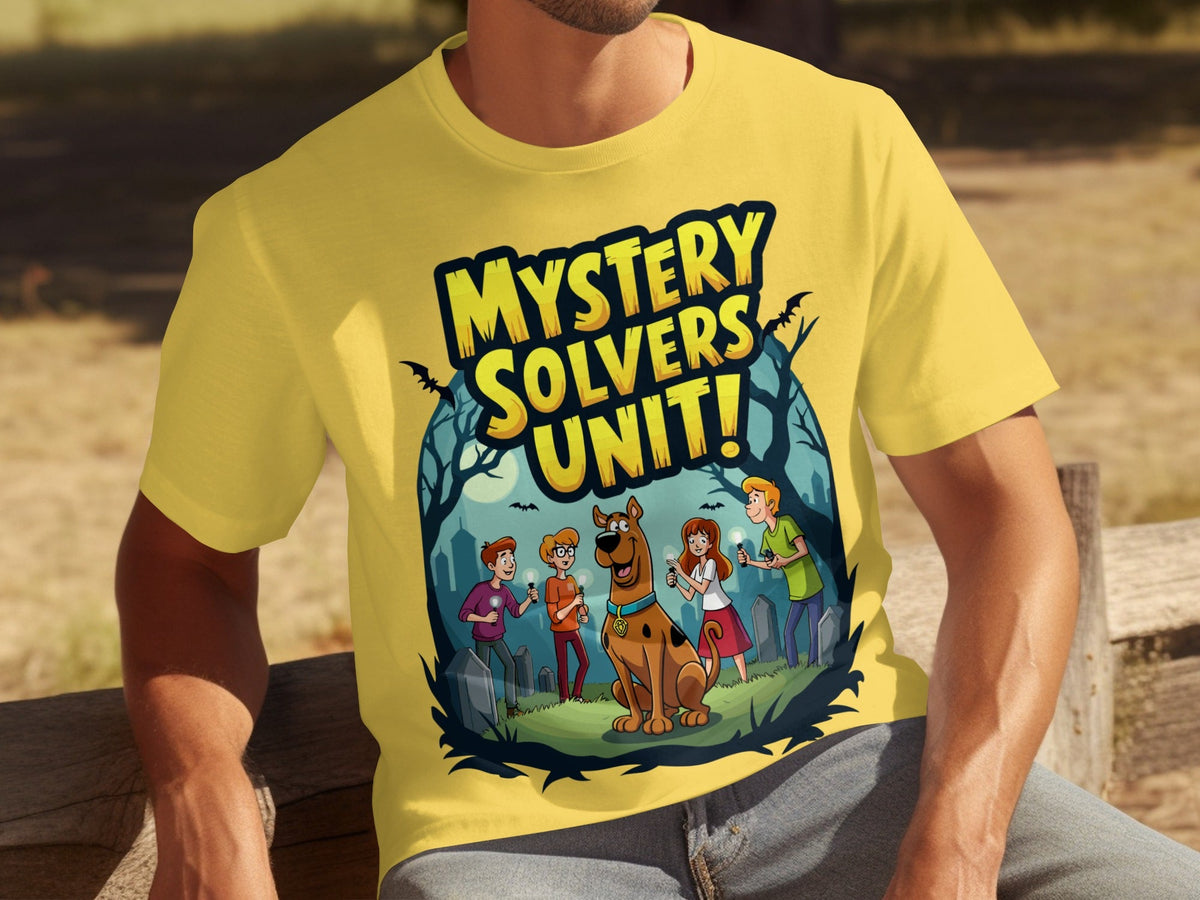 Mystery Solvers Unit In The Graveyard Cartoon T-Shirts