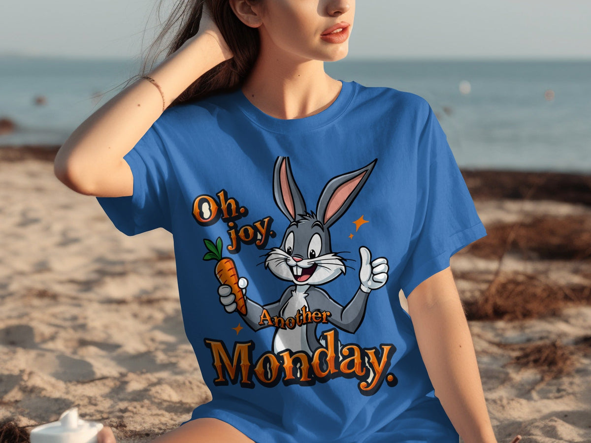 Oh Joy Another Monday Funny Bunny Graphic Design T-Shirts product image 2