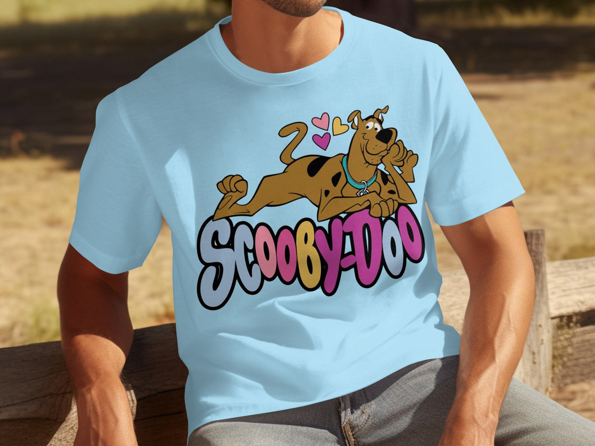 Scooby Doo with Hearts Reclining on Logo Design T-Shirts product image 23