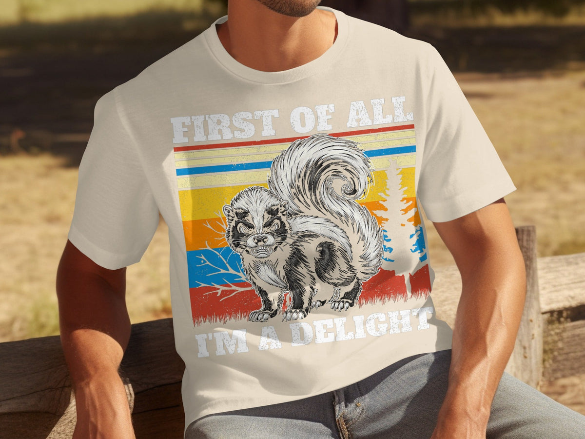 First of All Im A Delight Angry Skunk Vintage Style T-Shirts product image 7