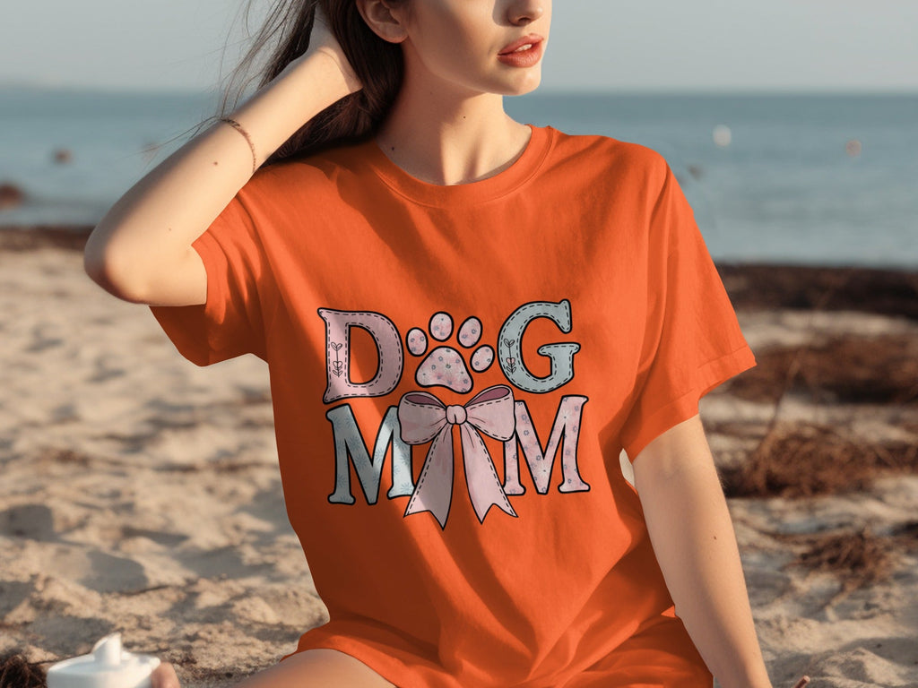 Floral Dog Mom Bow Design Perfect For All Lovers T-Shirts product image 4