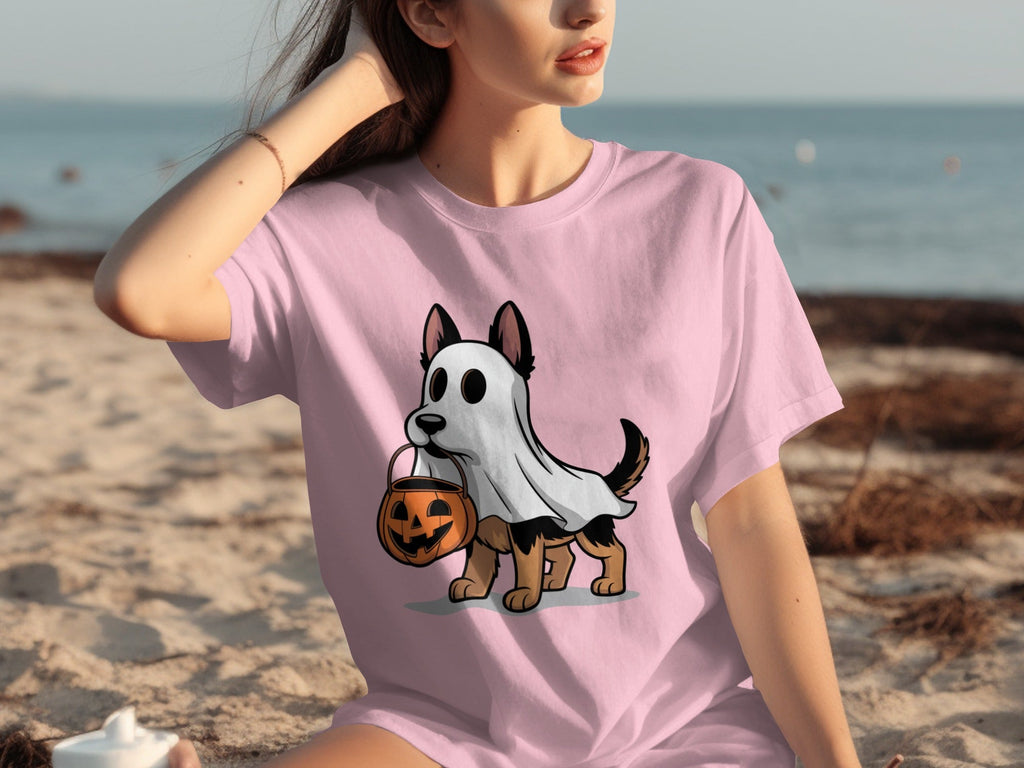 Halloween Dog Ghost Pumpkin Treat Cute Pet Cartoon T-Shirts