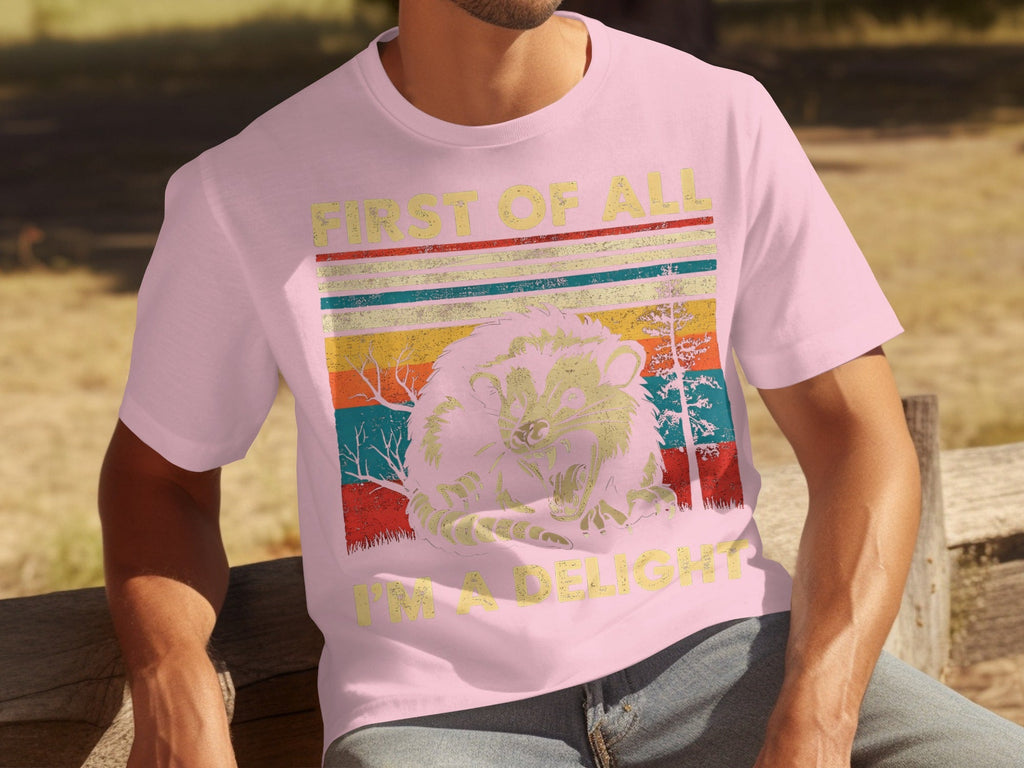 First of All I'm a Delight Retro Graphic Design T-Shirts product image 12