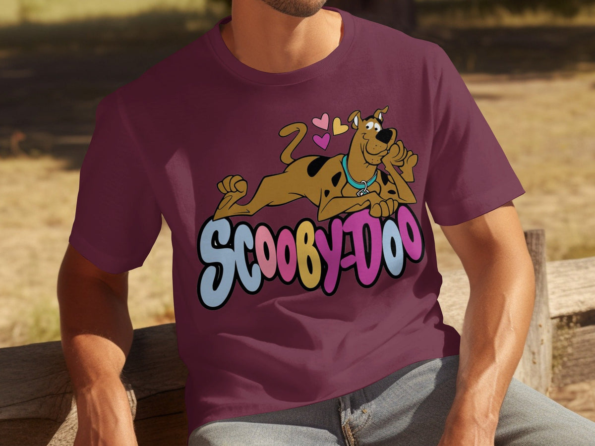 Scooby Doo with Hearts Reclining on Logo Design T-Shirts product image 26