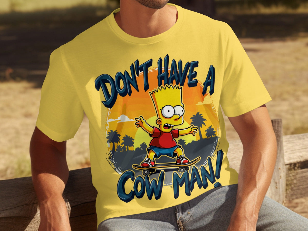Bart Simpson Don't Have A Cow Man Skateboarding T-Shirts product image 21