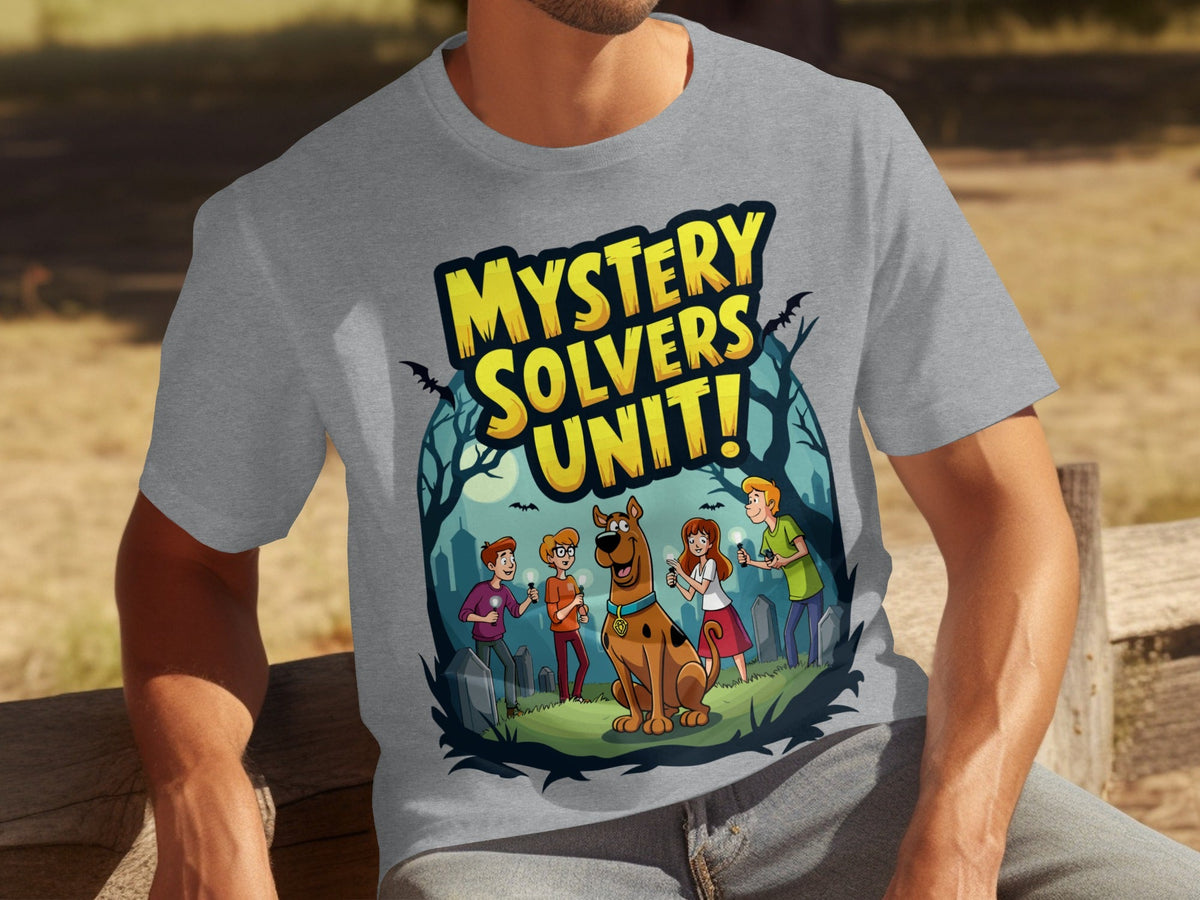 Mystery Solvers Unit In The Graveyard Cartoon T-Shirts