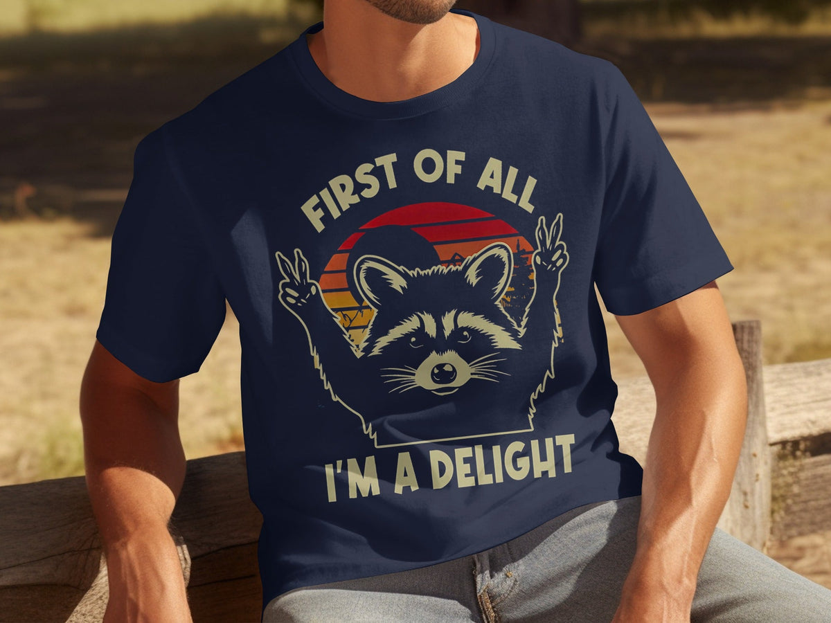 First Of All Im A Delight Vintage Raccoon Art T-Shirts product image 9