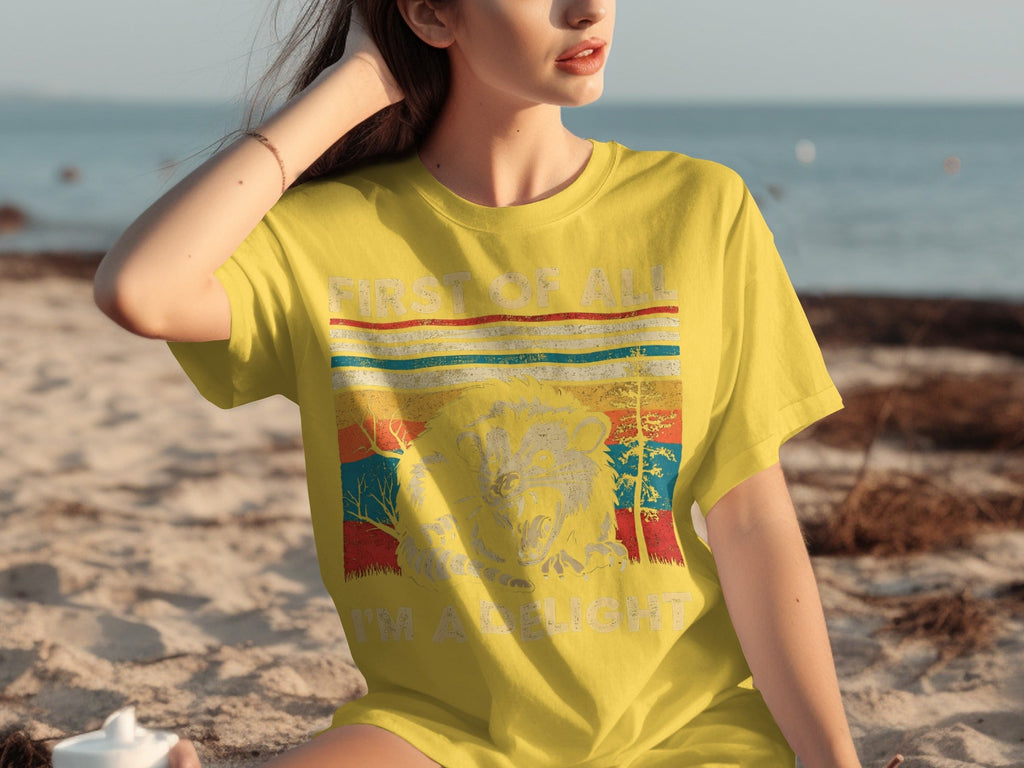 First of All I'm a Delight Retro Graphic Design T-Shirts product image 22