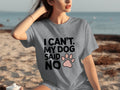 I Can't My Dog Said No With Cute Paw Print T-Shirts
