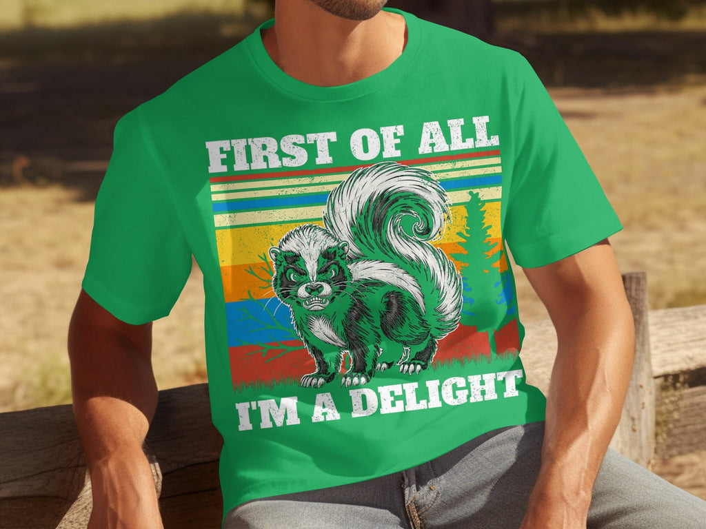 First of All Im A Delight Angry Skunk Vintage Style T-Shirts product image 5