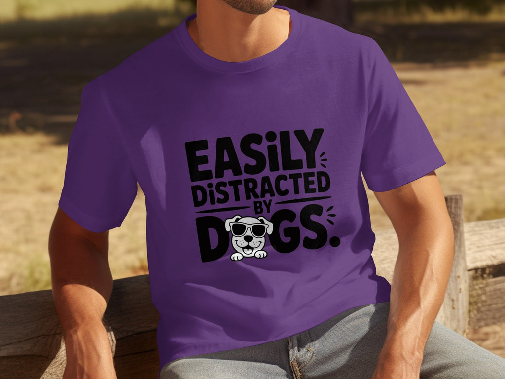 Easily Distracted By Dogs Cute Puppy Illustration T-Shirts product image 25
