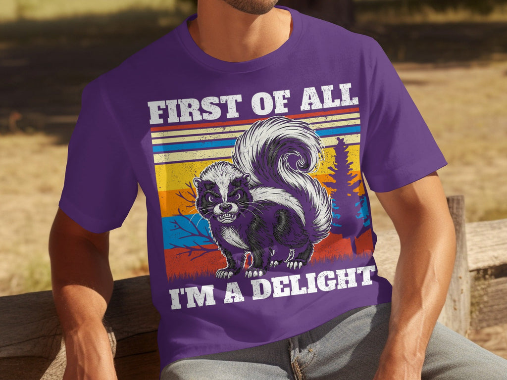 First of All Im A Delight Angry Skunk Vintage Style T-Shirts product image 10