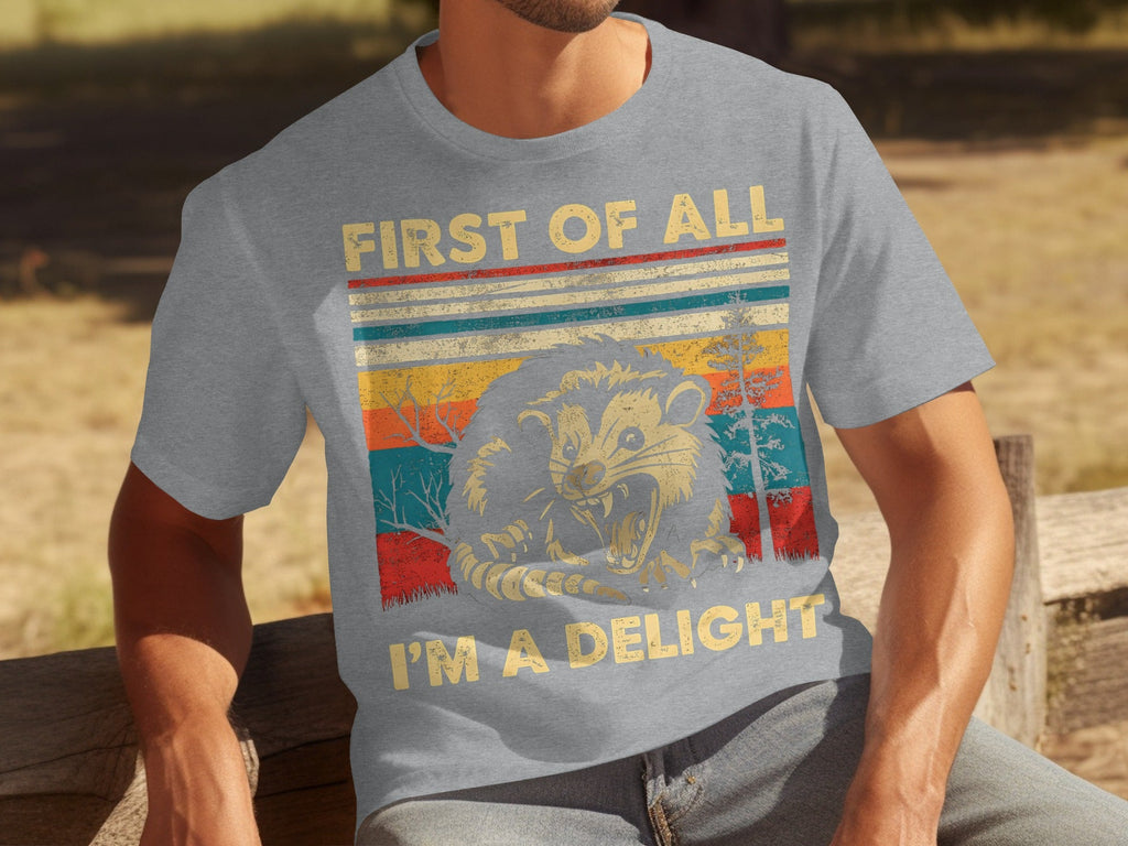 First of All I'm a Delight Retro Graphic Design T-Shirts product image 15