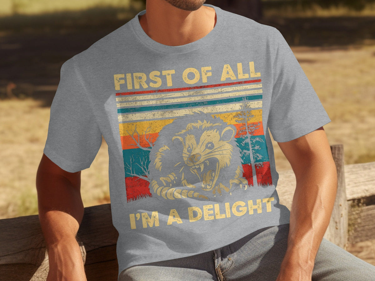 First of All I'm a Delight Retro Graphic Design T-Shirts product image 15