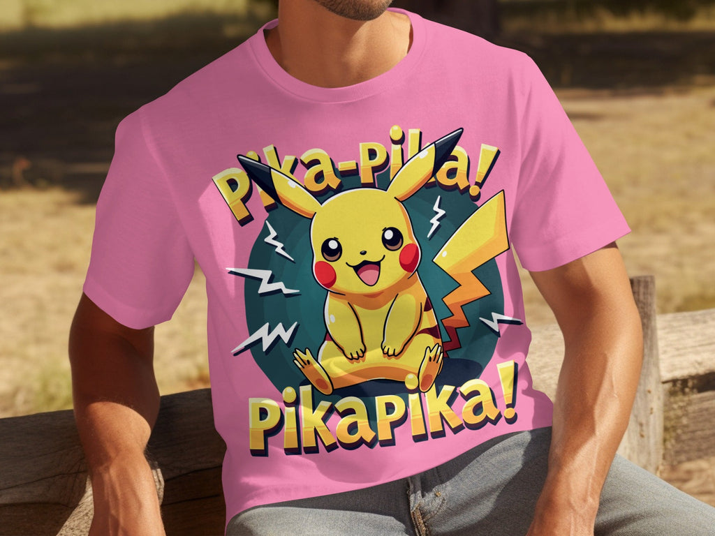 Pika-Pika Energetic Pikachu Design Perfect For Pokemon Fans T-Shirts