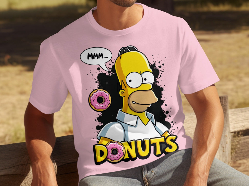 Homer Simpson MMM Donuts Design for Cartoon Lovers T-Shirts