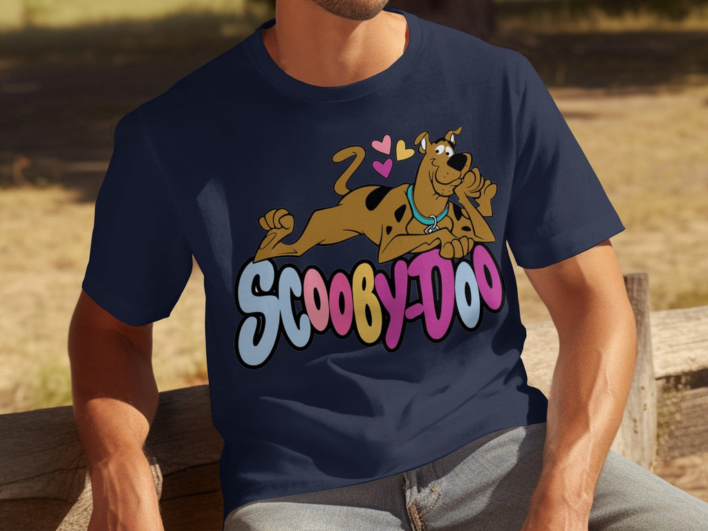 Scooby Doo with Hearts Reclining on Logo Design T-Shirts product image 24