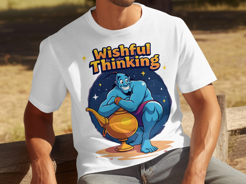 Wishful Thinking Genie And Lamp Cartoon Graphic T-Shirts