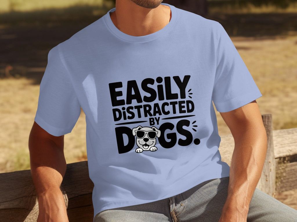 Easily Distracted By Dogs Cute Puppy Illustration T-Shirts product image 28