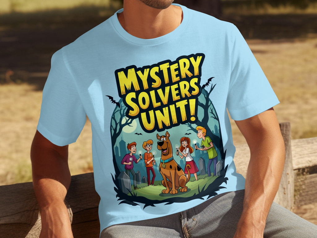 Mystery Solvers Unit In The Graveyard Cartoon T-Shirts