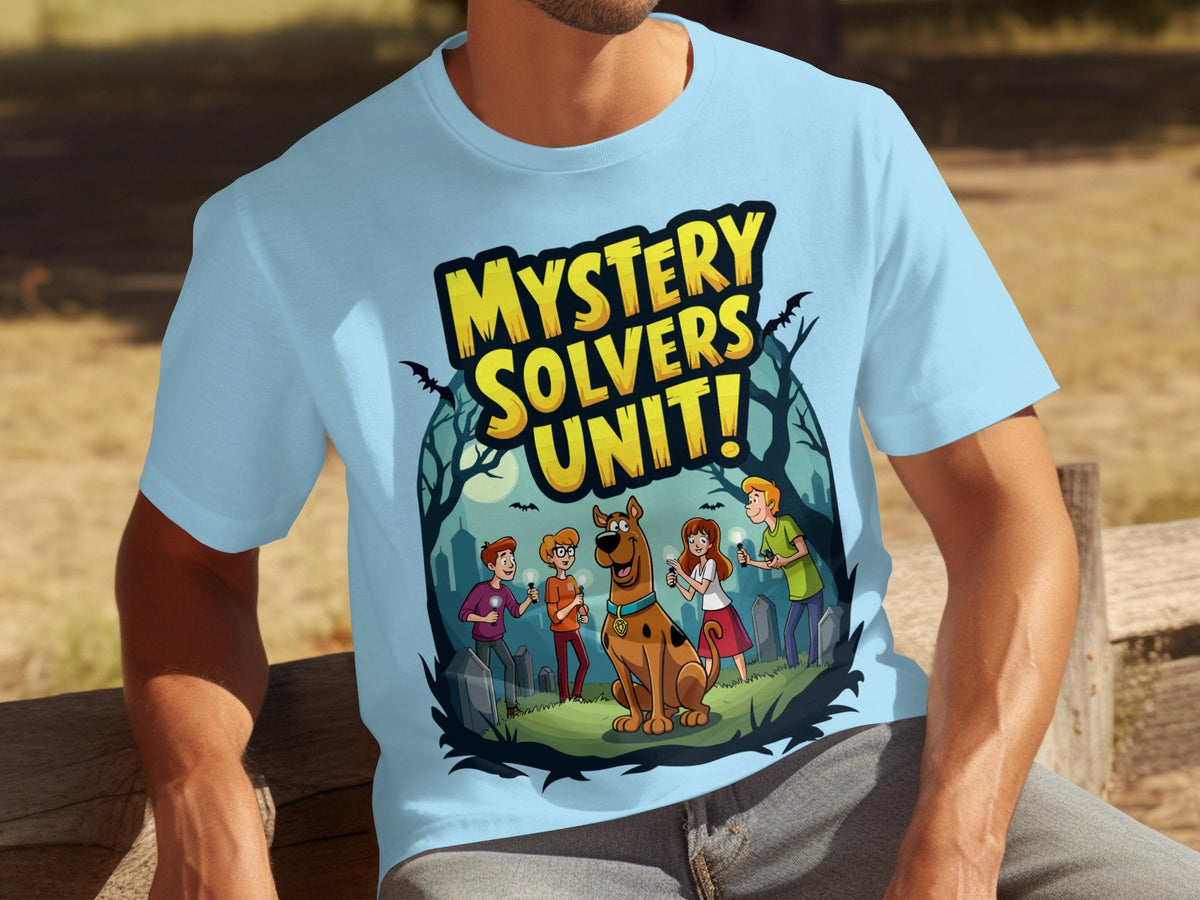 Mystery Solvers Unit In The Graveyard Cartoon T-Shirts