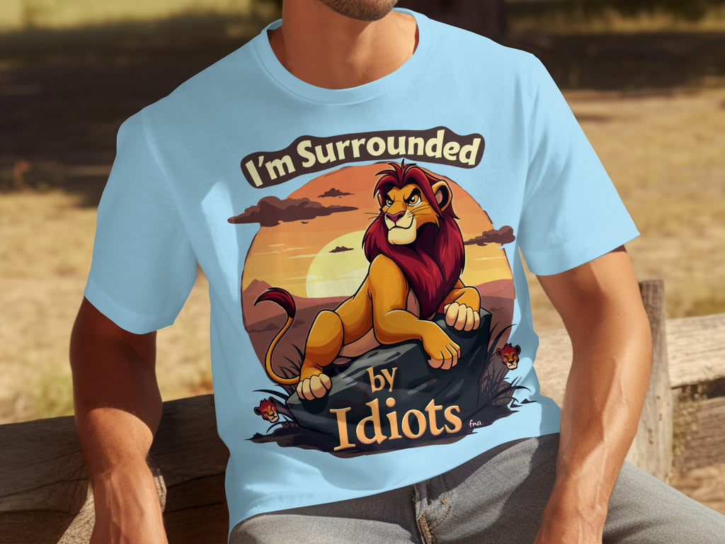 Im Surrounded By Idiots Angry Lion Sunset Artwork T-Shirts product image 23