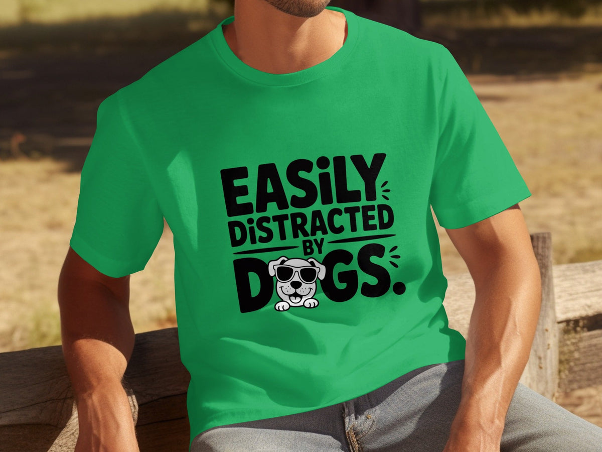 Easily Distracted By Dogs Cute Puppy Illustration T-Shirts product image 20