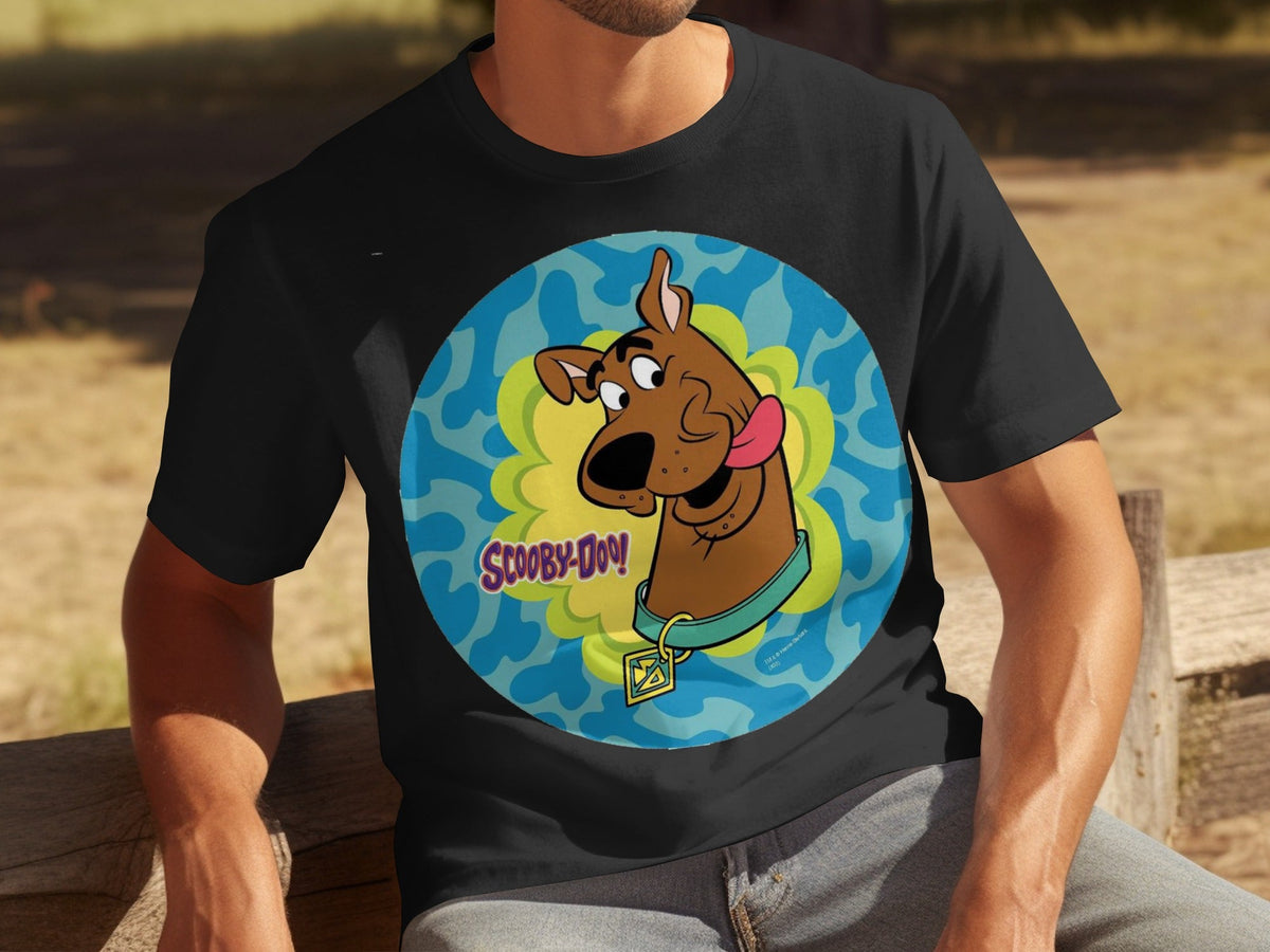 Scooby Doo Cartoon Character Head Tongue Out Design T-Shirts