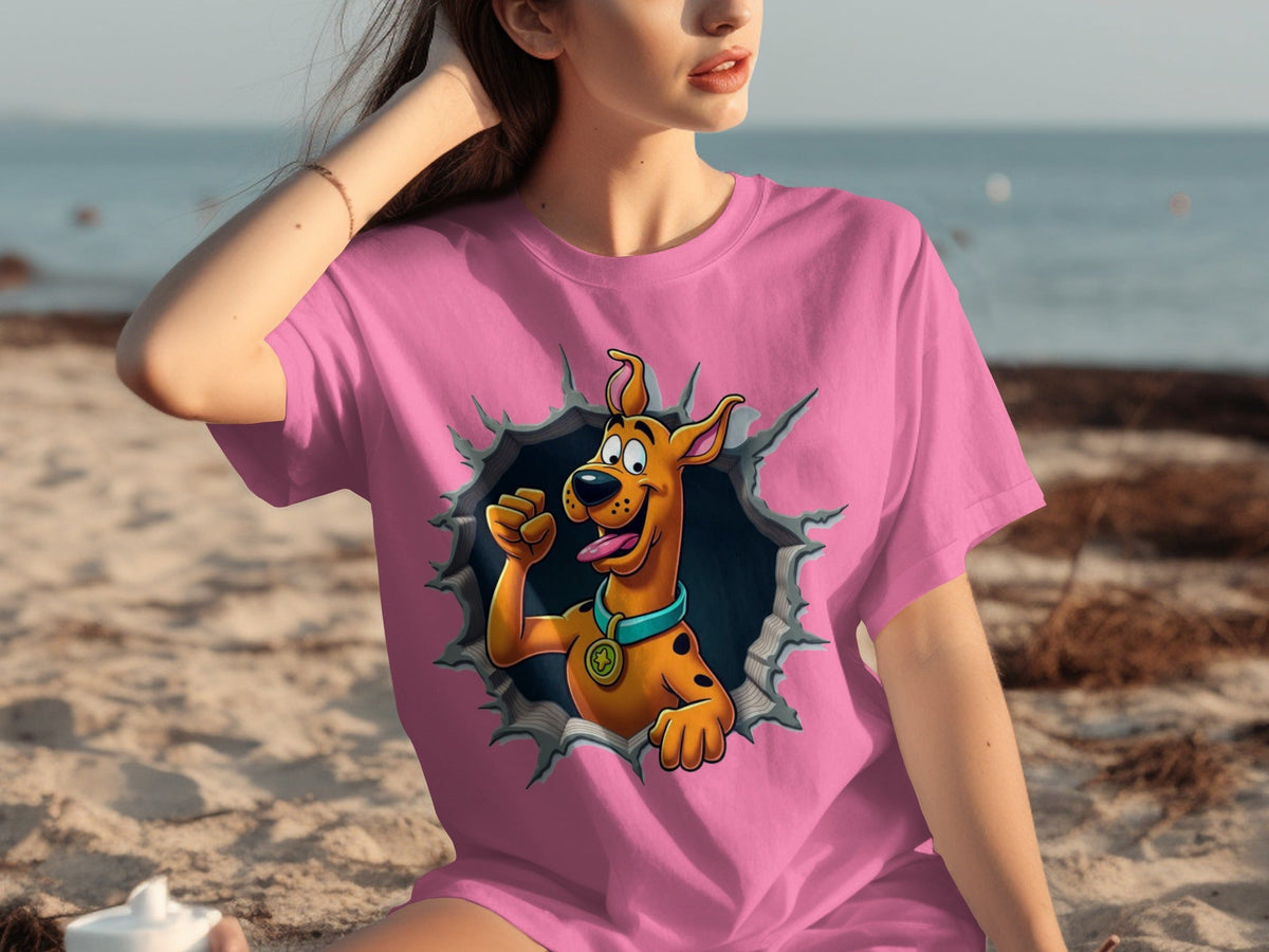 Scooby-Doo Cartoon Funny Dog Character Ripping T-Shirts