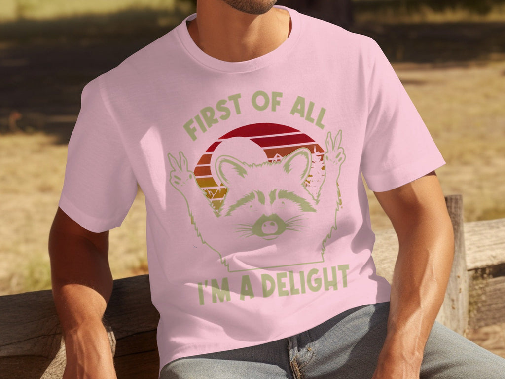 First Of All Im A Delight Vintage Raccoon Art T-Shirts product image 12
