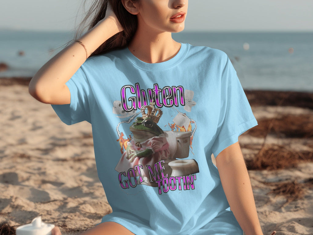 Gluten Got Me Tootin' Frog with Crown Bathroom Humor product image 23