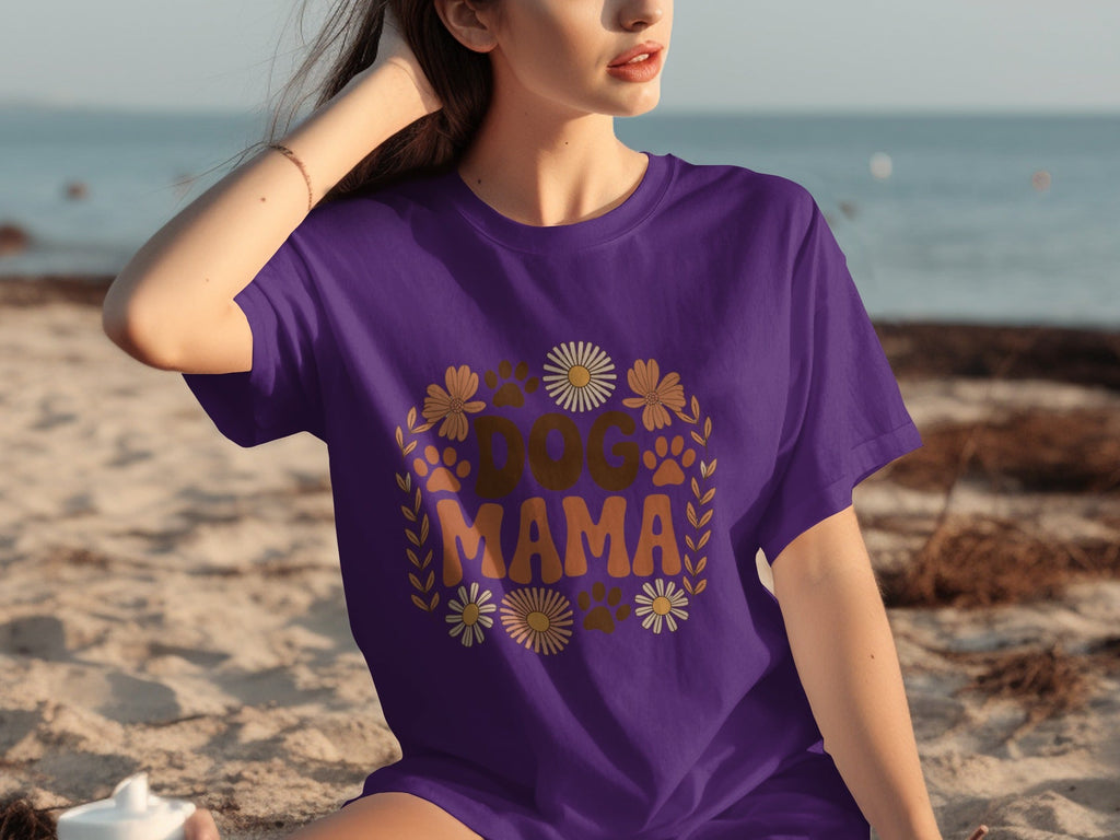 Dog Mama Floral Design Great Gift Idea for Her T-Shirts