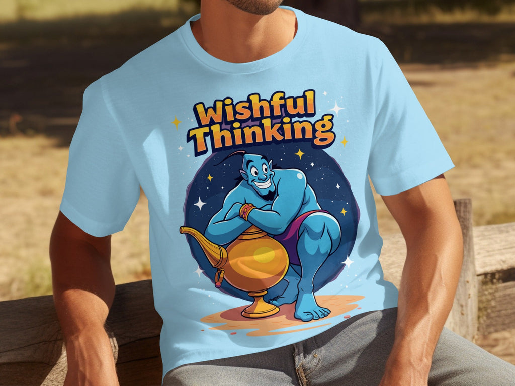 Wishful Thinking Genie And Lamp Cartoon Graphic T-Shirts