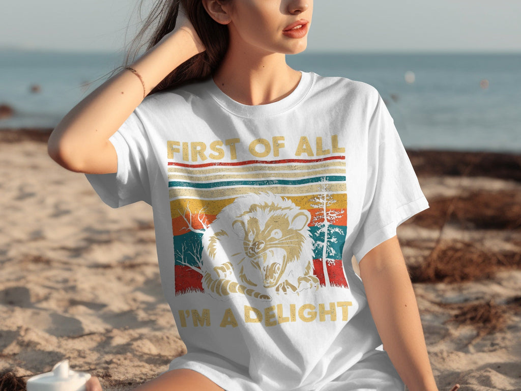 First of All I'm a Delight Retro Graphic Design T-Shirts product image 29