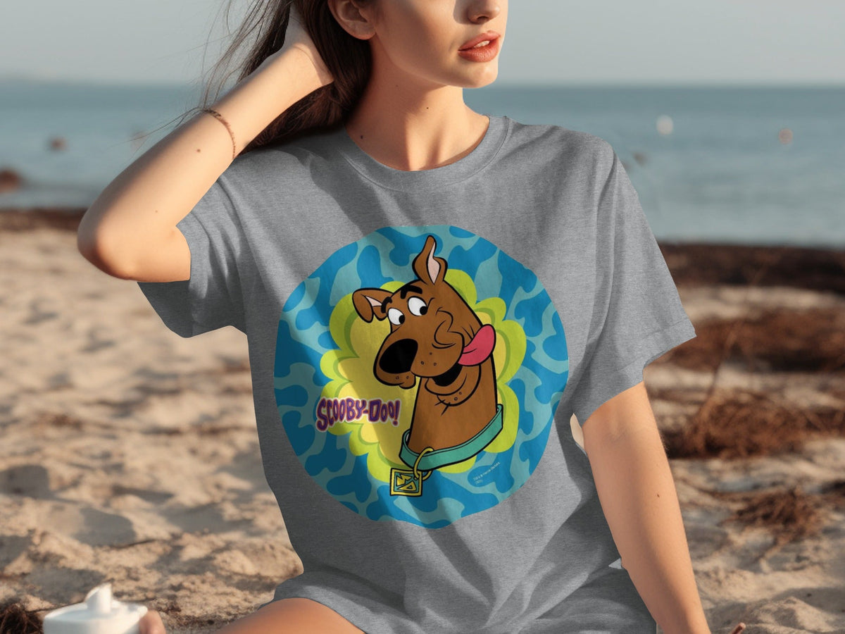 Scooby Doo Cartoon Character Head Tongue Out Design T-Shirts