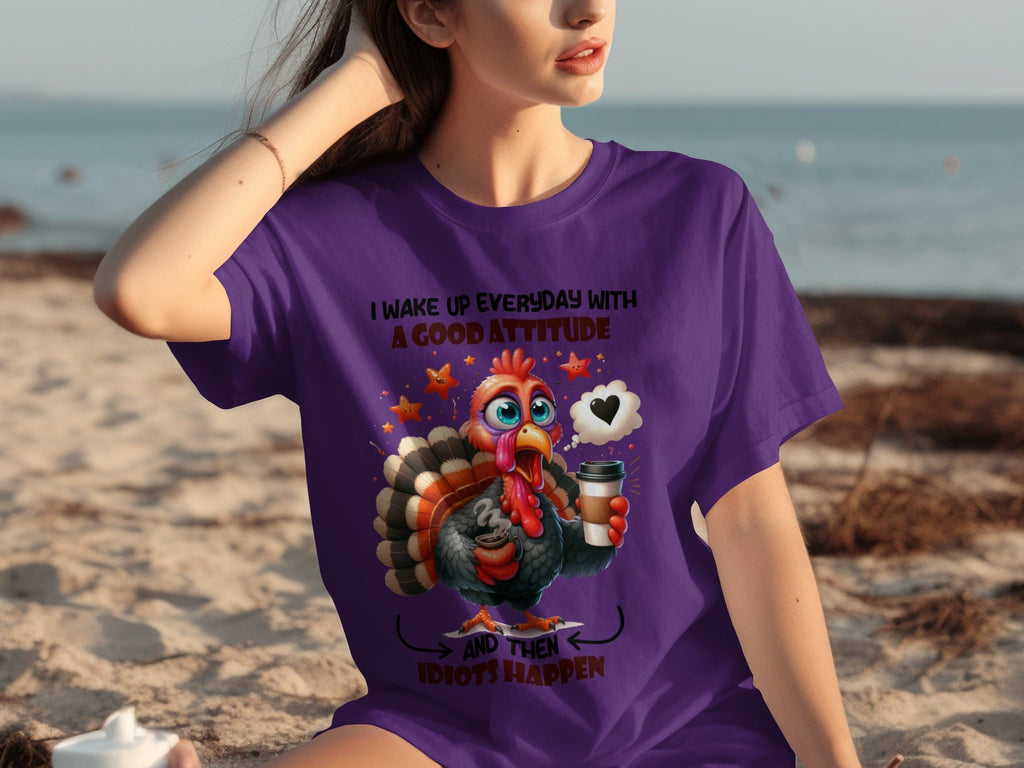 Good Attitude Turkey Humor Graphic Trendy Design T-Shirts
