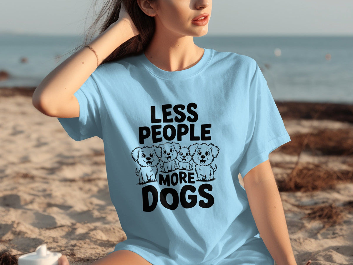 Less People More Dogs with Four Cute T-Shirts product image 8