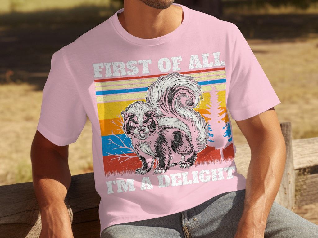 First of All Im A Delight Angry Skunk Vintage Style T-Shirts product image 12