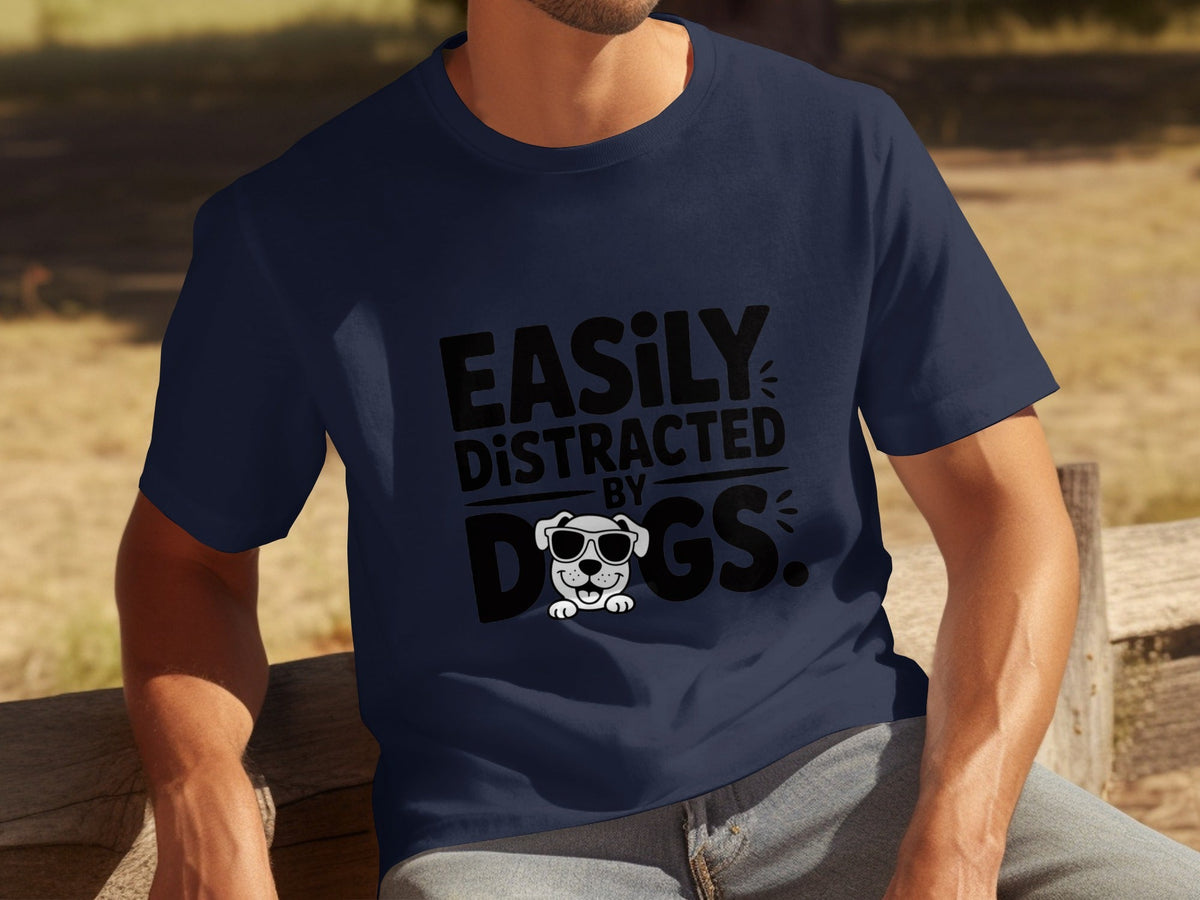 Easily Distracted By Dogs Cute Puppy Illustration T-Shirts product image 24