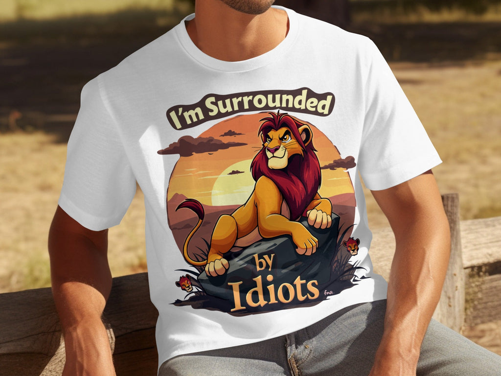 Im Surrounded By Idiots Angry Lion Sunset Artwork T-Shirts product image 29