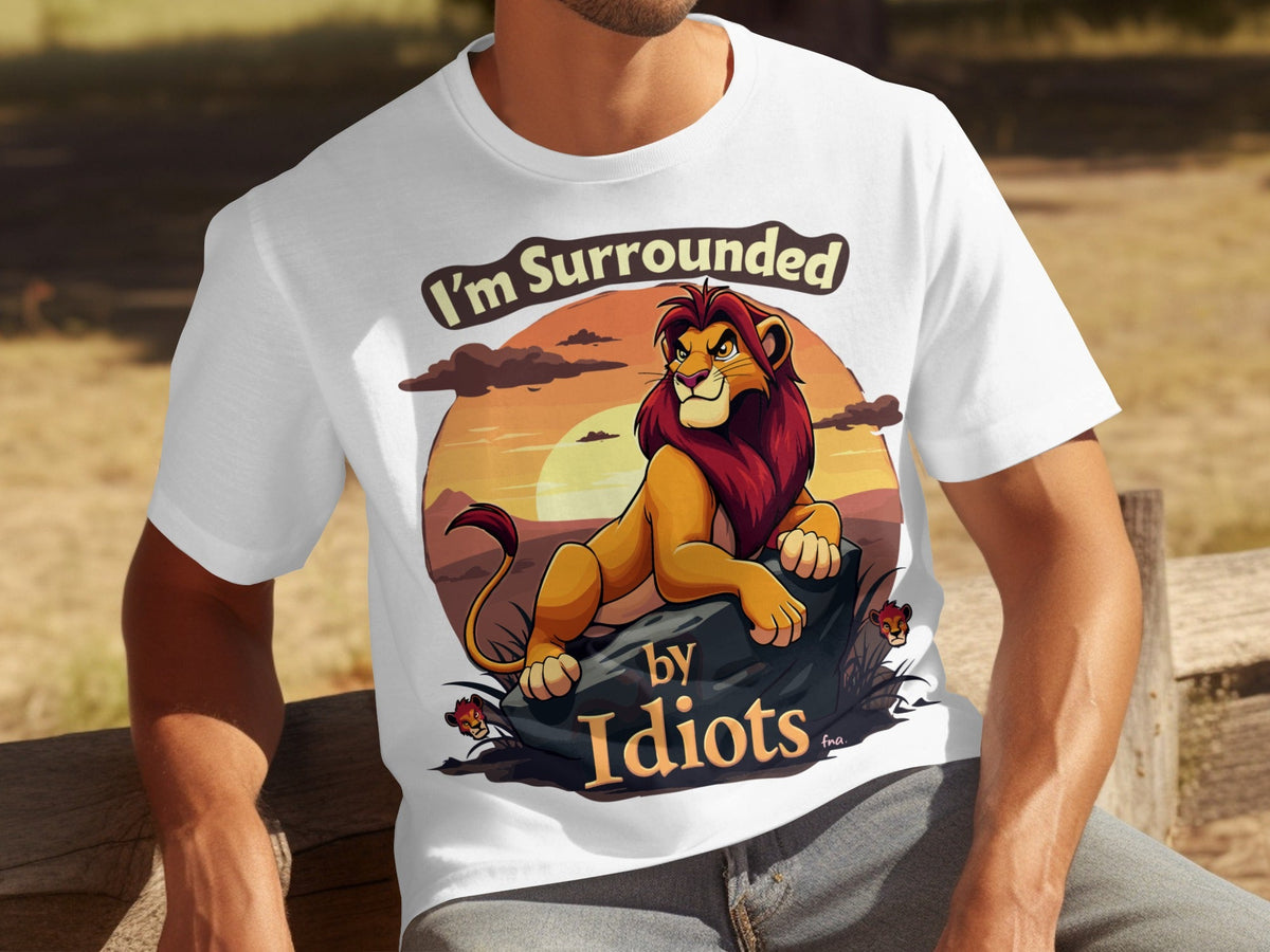 Im Surrounded By Idiots Angry Lion Sunset Artwork T-Shirts product image 29