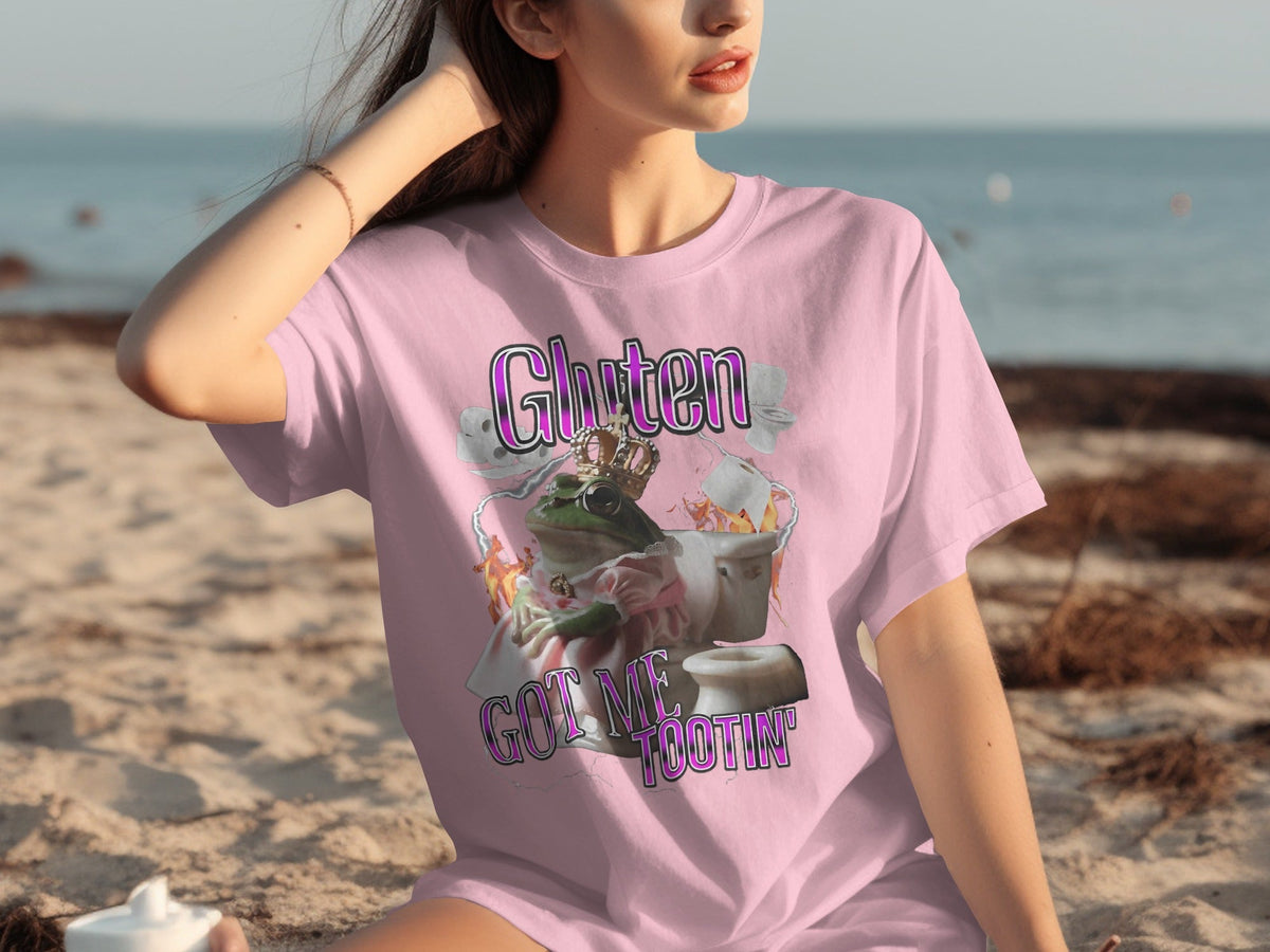 Gluten Got Me Tootin' Frog with Crown Bathroom Humor product image 27