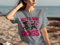 Just A Girl Who Loves Dogs With Floral Dog T-Shirts product image 1